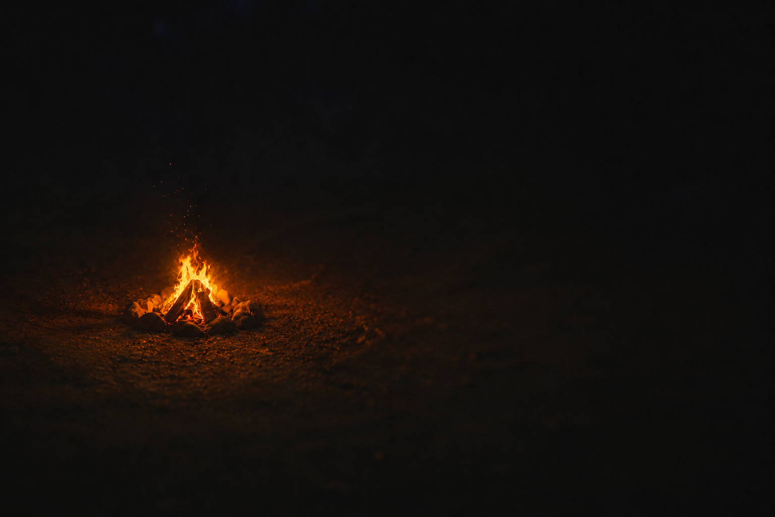 Lagerfeuer am Abend